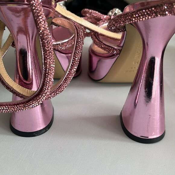 MACH & MACH Double Crystal Bow Platform Pump Pink with Dust bag 9.5 NWT $1225 - Picture 5 of 6